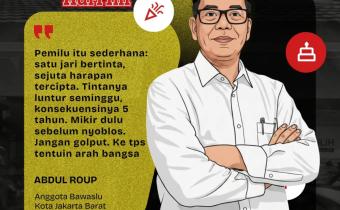 Konten Grafis Kata-Kata Hari Ini (12/05) oleh Humas Bawaslu Kota Jakarta Barat