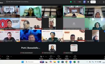 Tangkapan Layar Zoom Koordinasi bersama Bawaslu Provinsi DKI Jakarta dan Bawaslu Kabupaten/Kota se-DKI Jakarta (08/06)