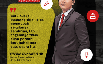 Konten Grafis Kata-Kata Hari ini oleh Humas Bawaslu Kota Jakarta Barat
