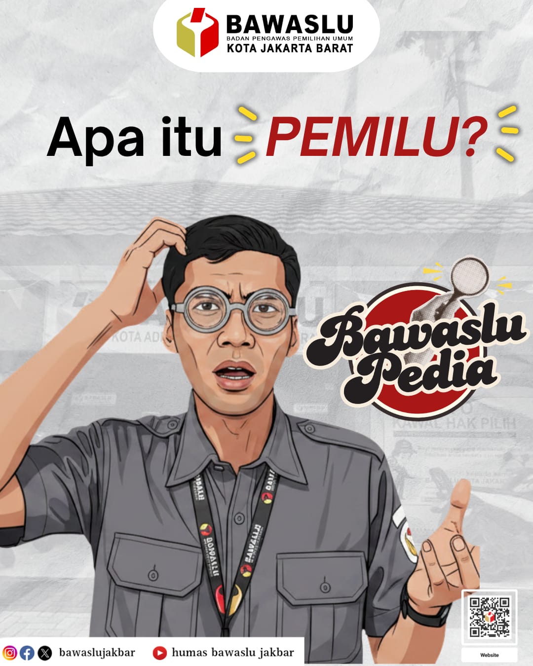 Konten Grafis Bawaslu Pedia Edisi #1 mengenai "Apa itu Pemilu?" (06/05)