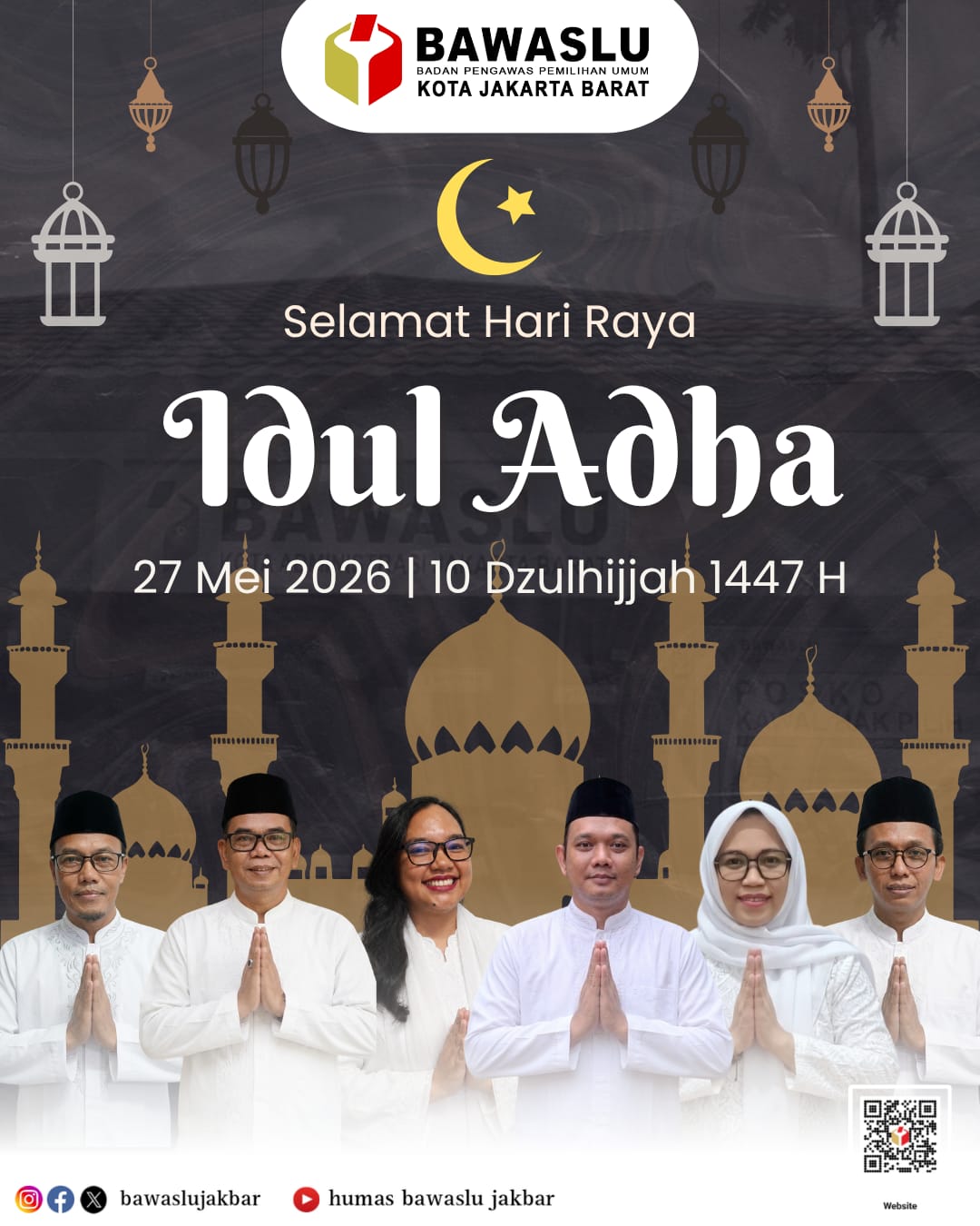 Konten Grafis Peringatan Hari Raya Idul Adha (27/05) oleh Humas Bawaslu Kota Jakarta Barat