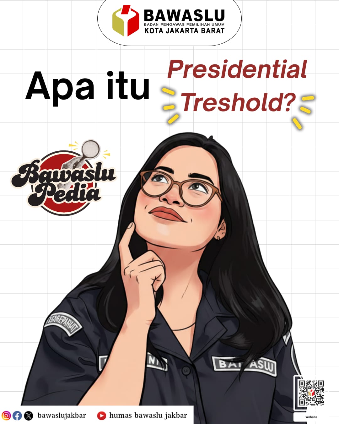 Konten Grafis BawasluPedia: Apa itu Presidential Treshold oleh Humas Bawaslu Kota Jakarta Barat (29/06)