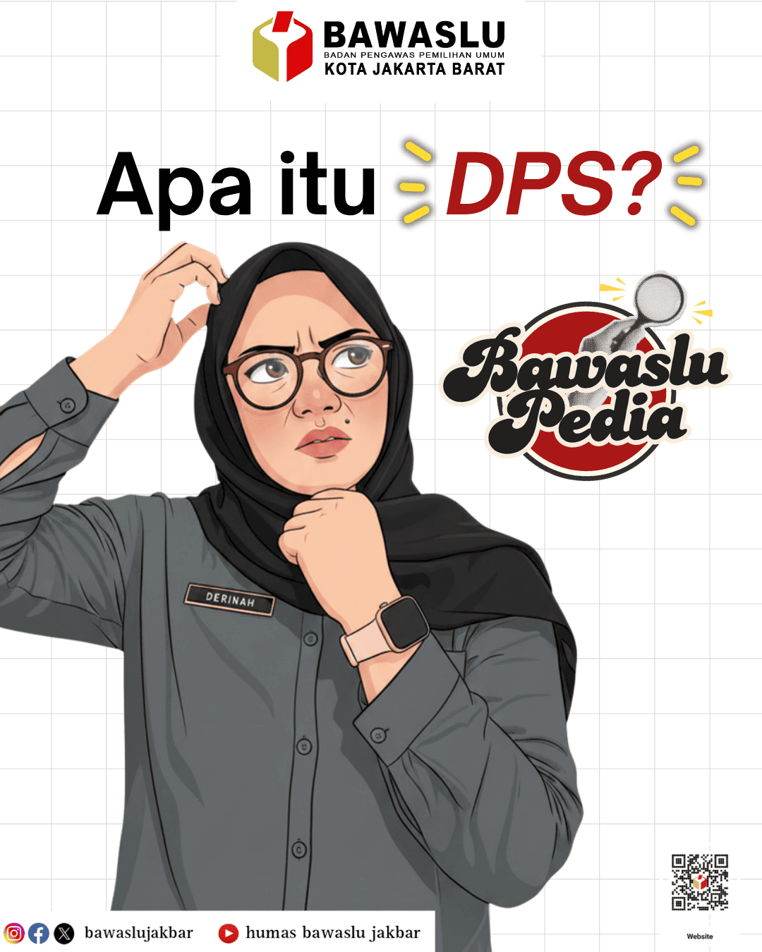 Konten Grafis BawasluPedia oleh Humas Bawaslu Kota Jakarta Barat