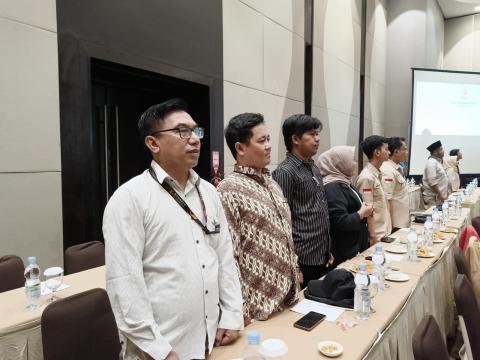 Sdr. Nasir dan Sdr. Muhajir selaku Delegasi Bawaslu Jakarta Barat menghadiri Kegiatan Penguatan Kapasitas Kehumasan di Hotel Santika Premiere Jakarta Barat