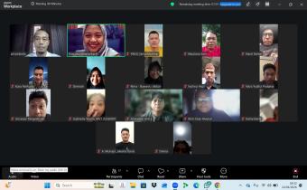 Tangkapan Layar Zoom Meeting Laporan Kinerja Work From Home (WFH) Bawaslu Jakarta Barat (24/04)