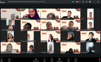 Tangkapan Layar Zoom Meeting Work From Home (WFH) Bawaslu Kota Jakarta Barat (05/06)