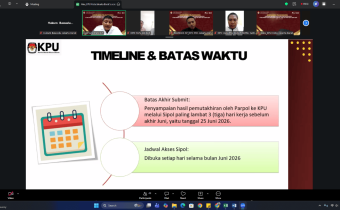 Tangkapan Layar mengenai Batas Waktu Pemutakhiran Data Partai Politik (11/06)