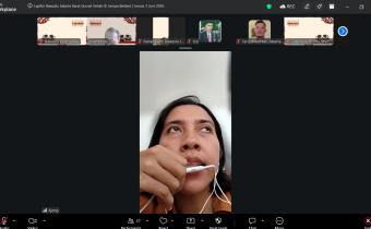 Ajeng Pangestuning Purwoko menyampaikan tentang kerja kerja Divisi PP & Datin (05/06)