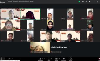 Tangkapan Layar pada Rapat Daring Laporan Kinerja WFH (Work From Home) di Lingkungan Bawaslu Kota Adm. Jakarta Barat (21/07)