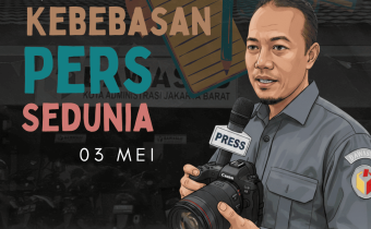 Konten Grafis Hari Pers Nasional (03/05) oleh Humas Bawaslu Kota Jakarta Barat