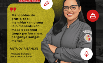 Konten Grafis Kata-Kata Hari Ini oleh Humas Bawaslu Kota Jakarta Barat